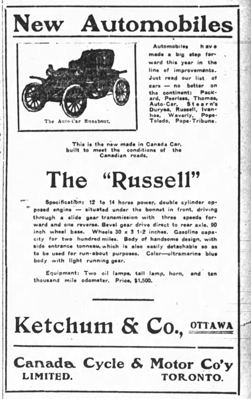 1905 Russell ad