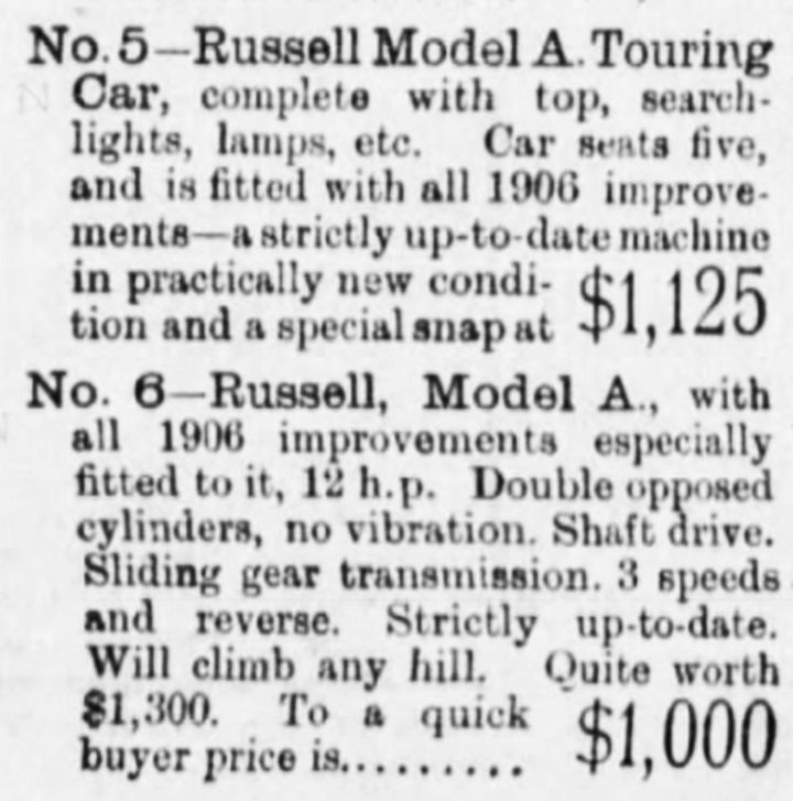 used 1905 Russell