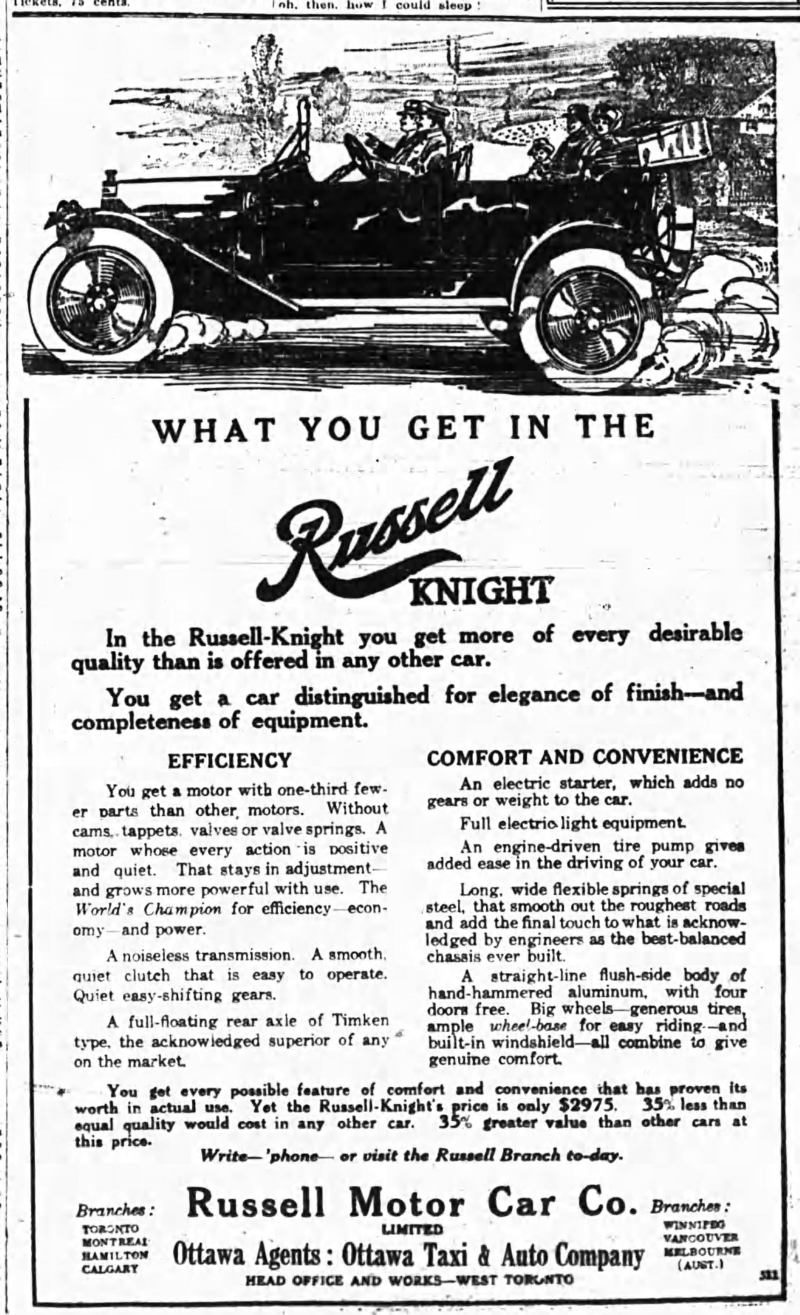 1914 Russell ad
