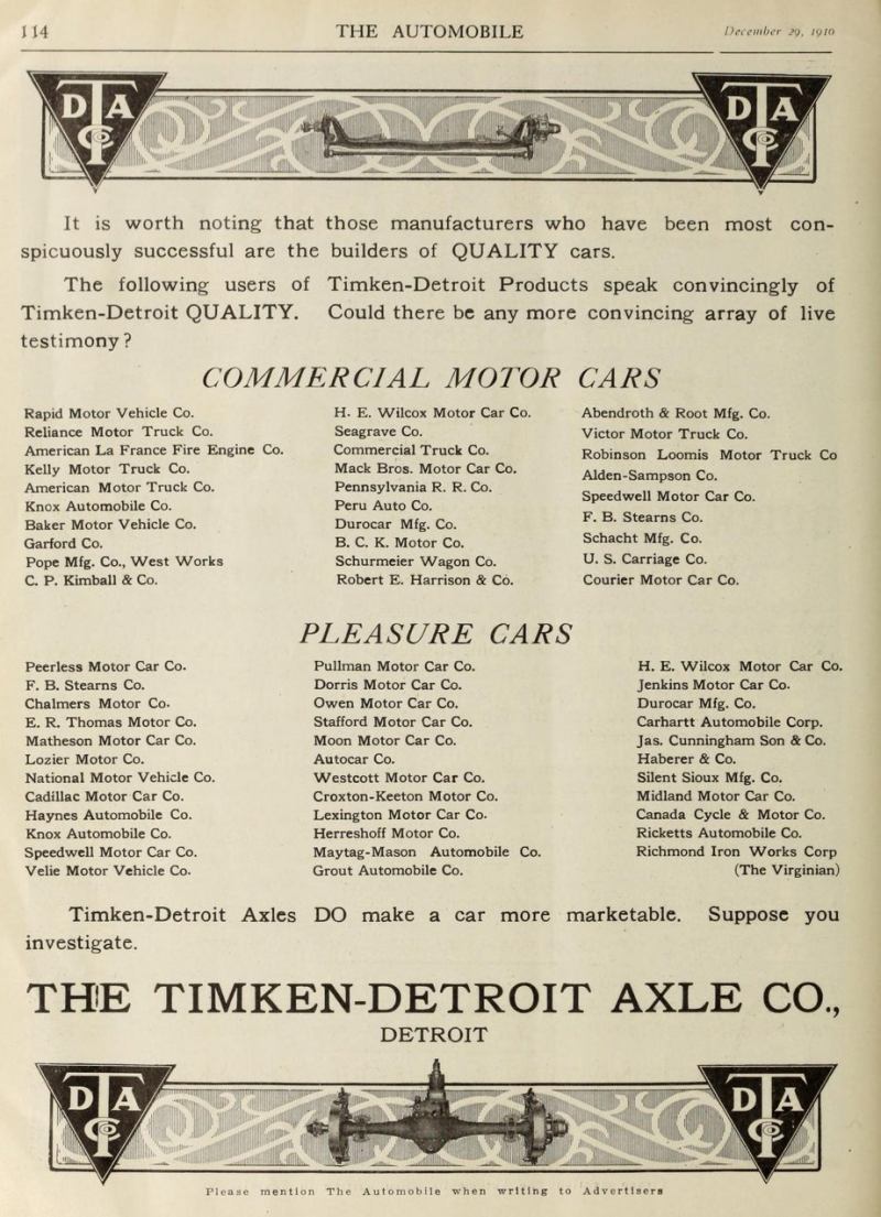 Timken Axle Ad
